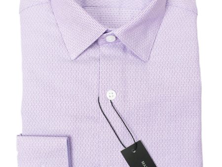 Andrew Marc 29289 Boy s Dress Shirt - Skinny Fit - Diamond Weave - Lavender Online Hot Sale