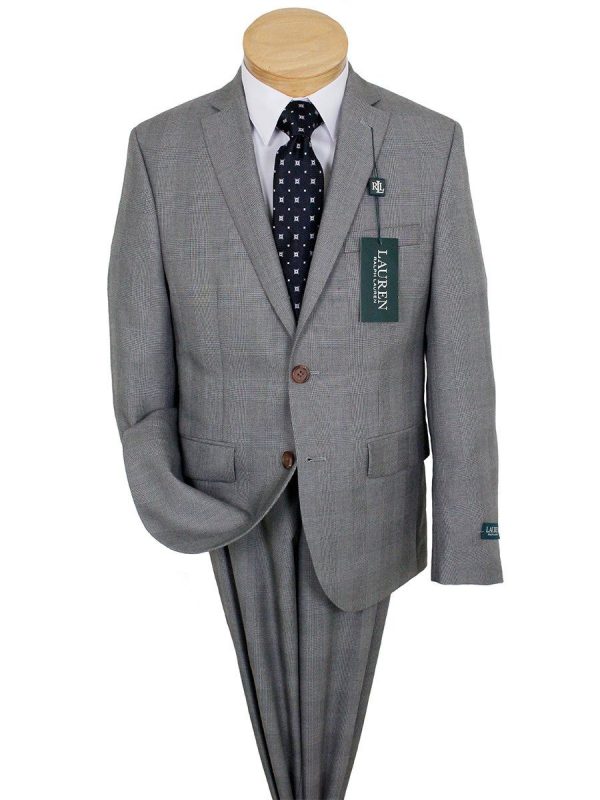 Lauren Ralph Lauren 24063 65% Polyester 35% Rayon Boy s Suit Separates Jacket - Plaid - Light Gray For Cheap