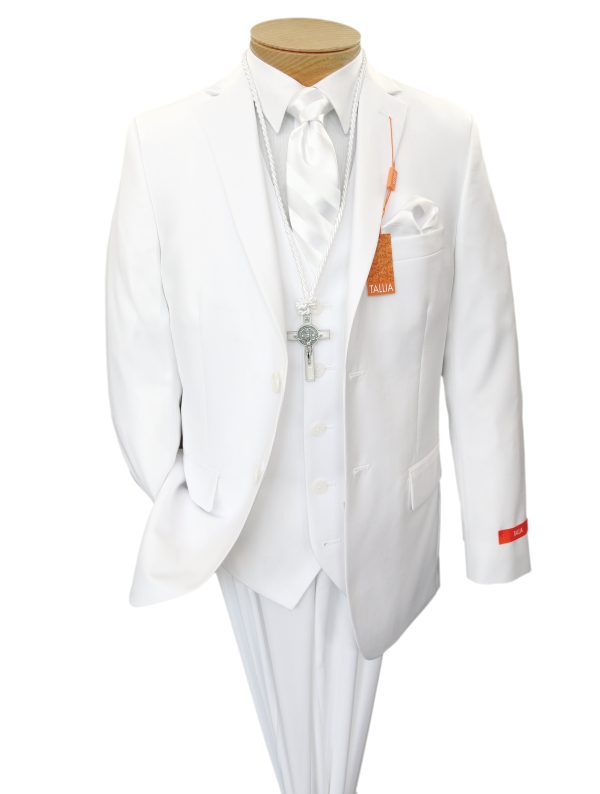 Tallia 32944 Suit Separate Jacket - Skinny Fit - Solid - Stretch - White Online Sale