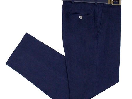 Lauren Ralph Lauren  23993P 100% Linen Boy s Suit Separate Pants - Solid Linen - Navy Supply