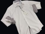 Robert Graham 21118 100% Cotton Boy s Sport Shirt - Jacquard Paisley - White, Modified Spread Collar Online Hot Sale