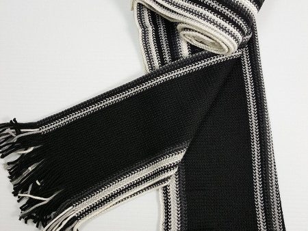 Young Men s Scarf 20933 Black Silver White Online Hot Sale