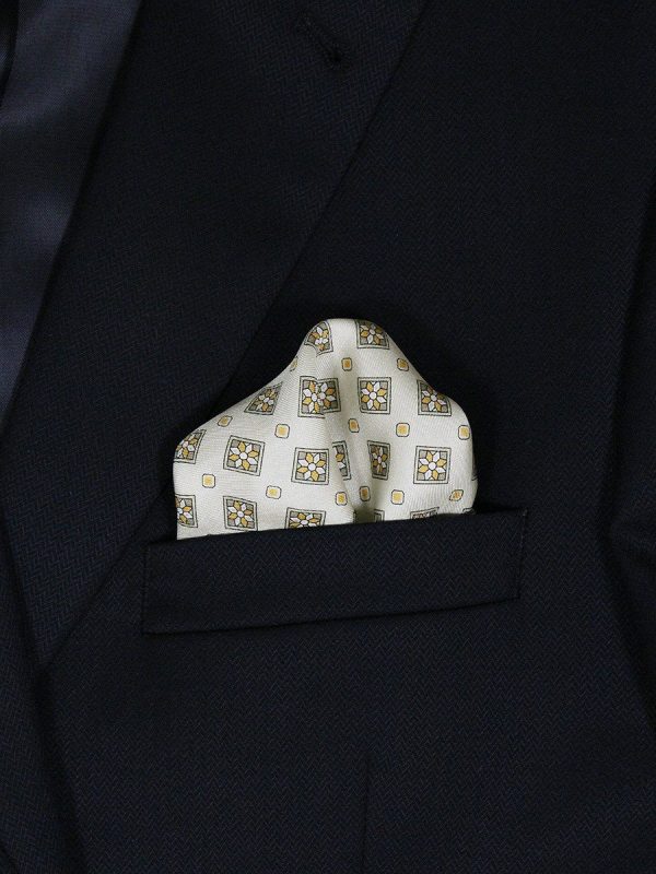 Boy s Pocket Square 12230 Black Khaki Sale