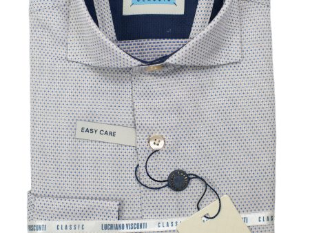 Luchiano Visconti 31037 Boy s Sport Shirt - Neat - Blue Crème Supply