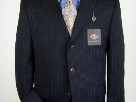 Joseph Abboud 732 3B 100% Wool Boy s Suit Separate Jacket - Stripe - Navy Supply