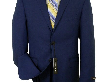 Michael Kors 21965 100% Wool Boy s Suit - Solid Gab - Blue For Discount