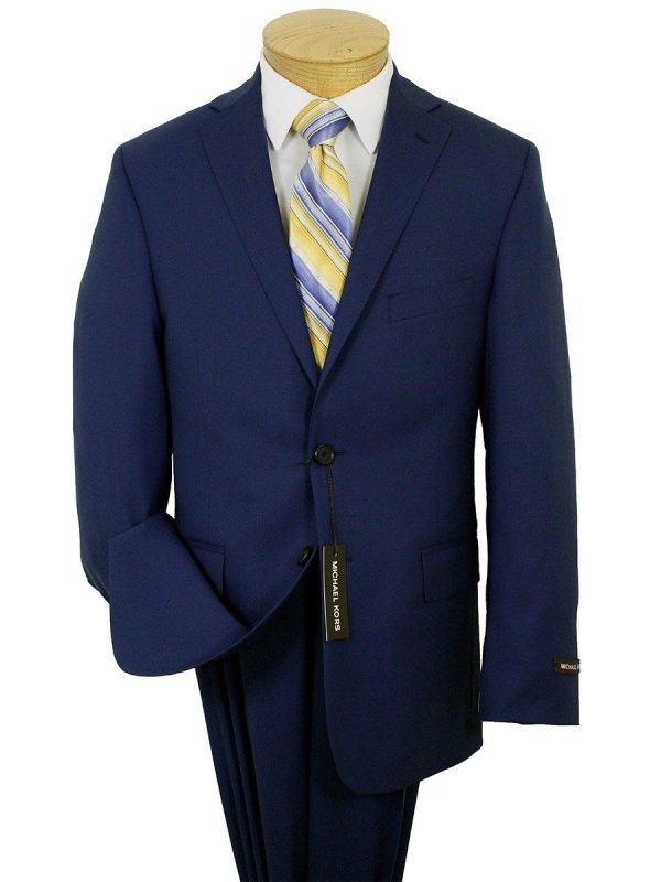 Michael Kors 21965 100% Wool Boy s Suit - Solid Gab - Blue For Discount