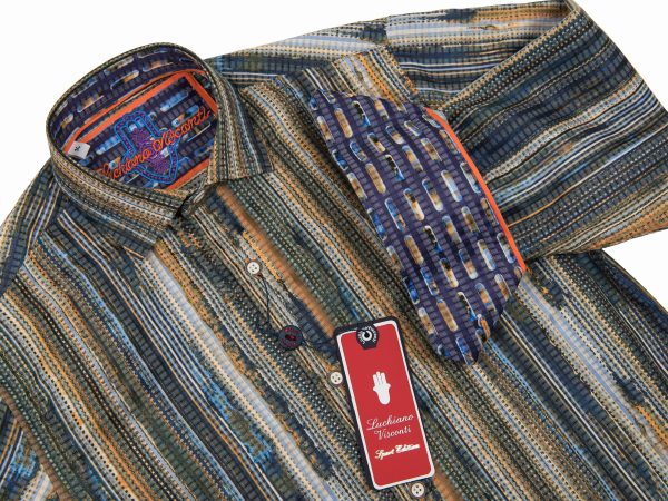 Luchiano Visconti Boy s Sport Shirt 28022  Multi Color Online