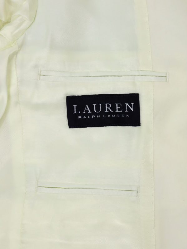 Lauren Ralph Lauren 34192 Boy s Suit Separate Jacket - Solid Gab - Off White on Sale