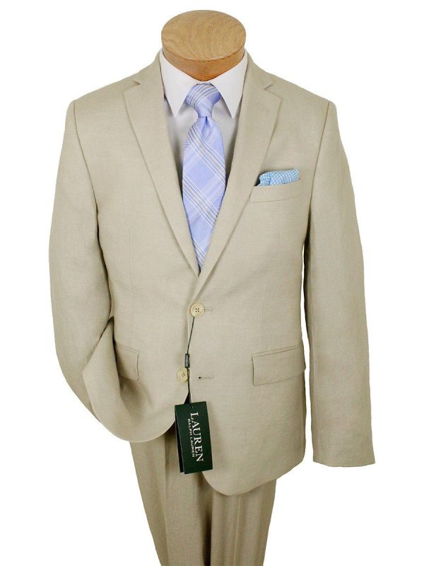 Lauren Ralph Lauren 24000 100% Linen Boy s Suit Separates Jacket - Solid Linen - Tan Online now