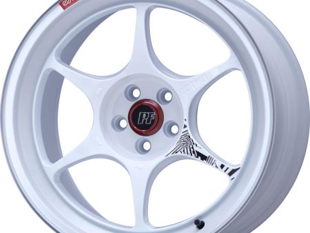 Enkei PF06 18x9in 5x114.3 BP 42mm Offset 75mm Bore White Machined Wheel For Sale