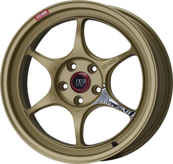 Enkei PF06 18x10in 5x114.3 BP 38mm Offset 75mm Bore Gold Wheel For Discount