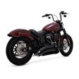 Vance & Hines HD Softail 18-22 St Bob Br 2-2 Black PCX Full System Exhaust Hot on Sale