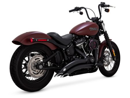 Vance & Hines HD Softail 18-22 St Bob Br 2-2 Black PCX Full System Exhaust Hot on Sale