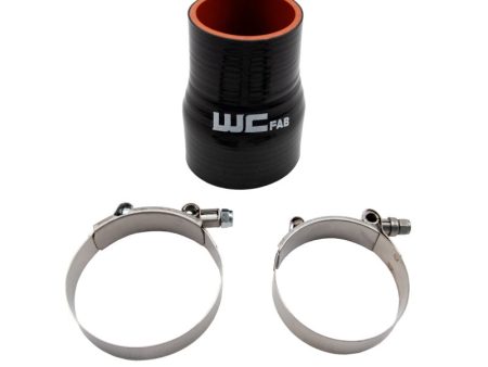 Wehrli 2.375in x 3in ID Straight Reducer 4.5in Long Silicone Boot and Clamp Kit Online now