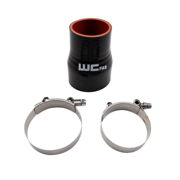 Wehrli 2.375in x 3in ID Straight Reducer 4.5in Long Silicone Boot and Clamp Kit Online now