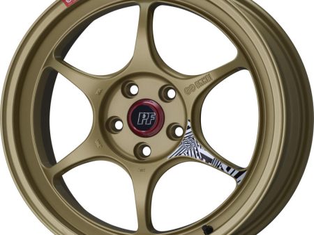 Enkei PF06 18x9in 5x114.3 BP 28mm Offset 75mm Bore Gold Wheel on Sale