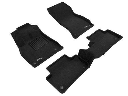 3D MAXpider 18-23 Audi Q5 SQ5 (FY 80A)   21-23 Q5 PHEV Elegant Floor Liner R1 & R2 - Black For Sale