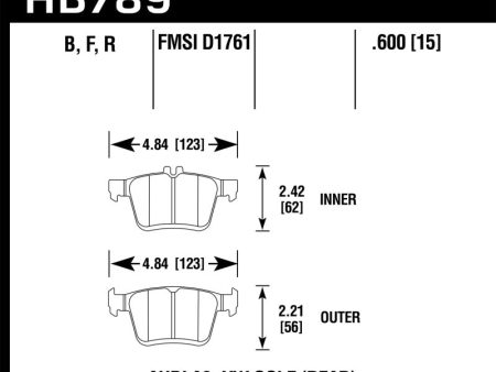 Hawk 15-20 Audi A3   19-20 Volkswagen Jetta HP+ Street Rear Brake Pads Online now